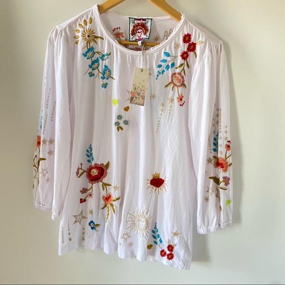 johnny was maris puff sleeve knit tee